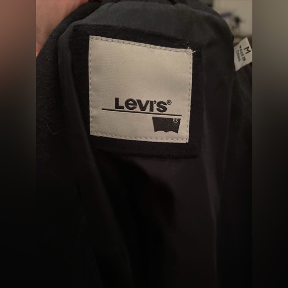 Levi's Navy Zippered Jacket Moto “Dressy” Biker Style (almost Black) NWT - Picture 11 of 13